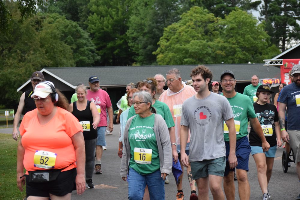 Group of walkers near the start of the race