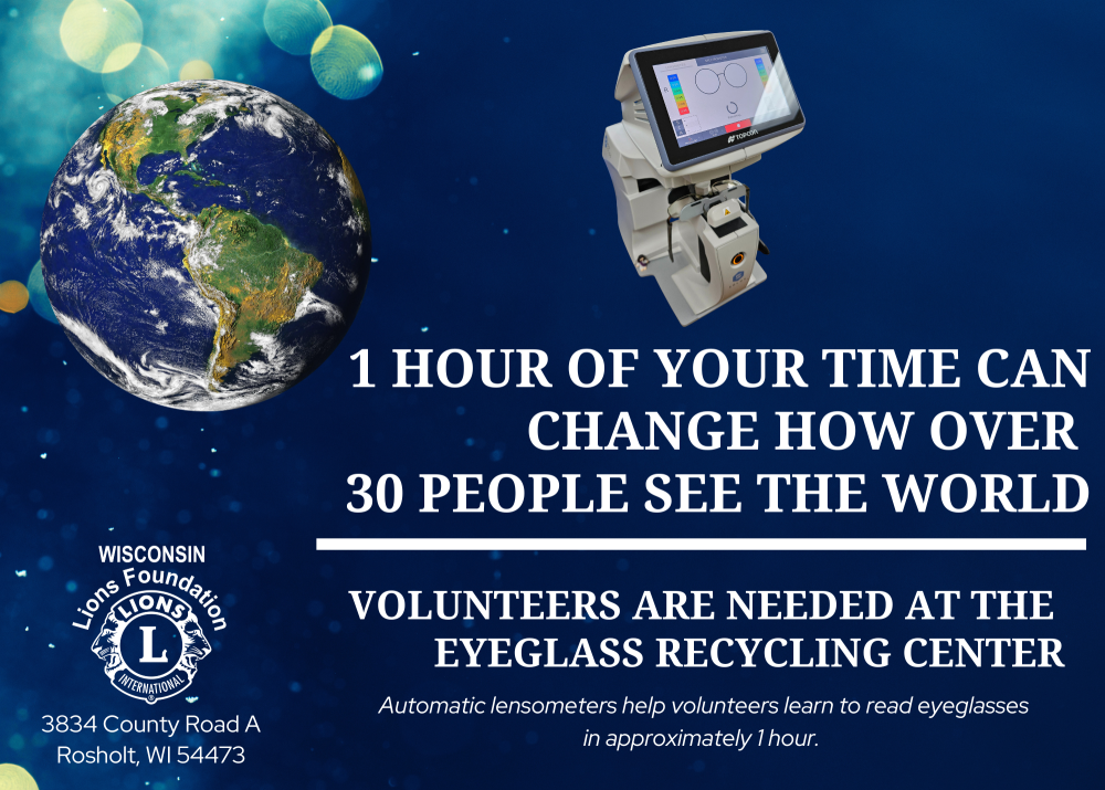 Eyeglass Recycling Center: Local Volunteer Opportunity